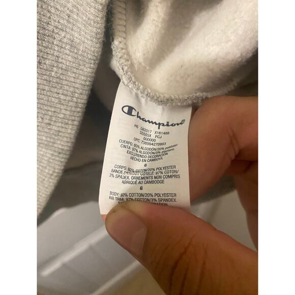 Supreme x Champion Heather Grey Pullover Hoodie Size Large - Picture 7 of 9